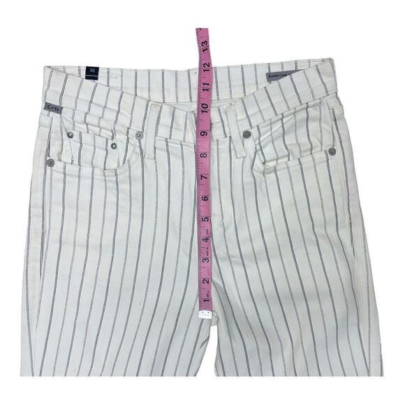 Citizens of Humanity Rocket Crop High Skinny Black White Striped Jeans Sz 26 EUC - Picture 4 of 8